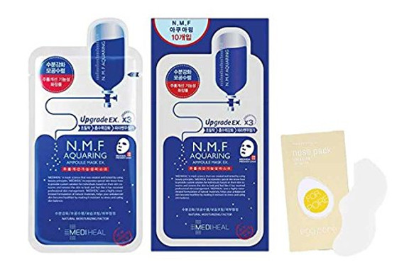 [MEDIHEAL] N.M.F Aquaring Ampoule Mask EX. 25ml 10Pcs | Rejuvenate, Revitalize, Nourish, Detoxify