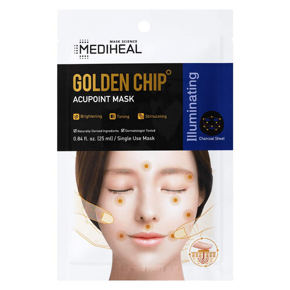 MEDIHEAL Official [Korea's No 1 Sheet Mask] - Golden Chip Acupoint Mask (5 Masks)