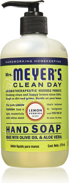 Mrs. Meyer's Liquid Hand Soap, Cruelty Free and Biodegradable Formula, Lemon Verbena Scent, 12.5 oz
