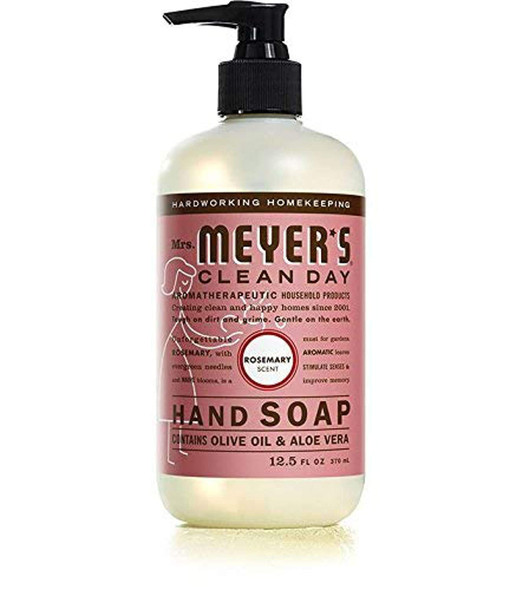 MRS. MEYER'S Liquid Hand Soap 12.5 OZ Scents Variety Pack 6 ( Rosemary, Basil, Geranium, Honeysuckle, Lavender, and Lemon Verbena)