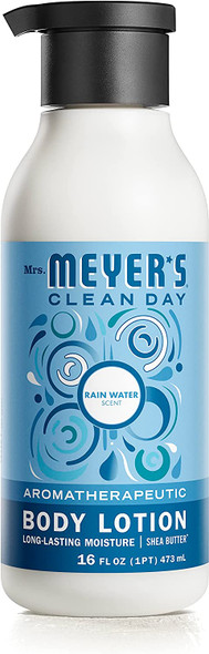 Mrs. Meyer's Body Lotion for Dry Skin, Non-Greasy Moisturizer Made with Essential Oils, Rain Water, 15.5 oz