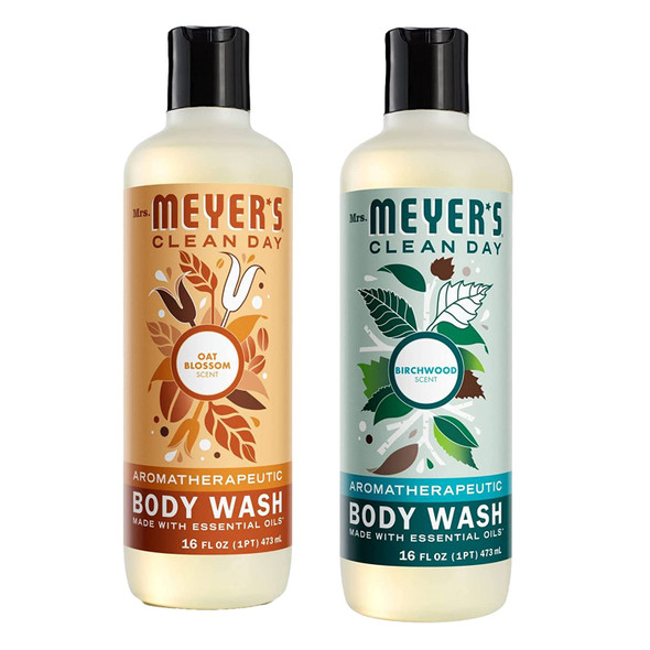 Body Wash Birchwood bundle with Body Wash Oat Blossom, Mrs. Meyer's Clean Day 16 Flo Oz ( 2 bottles)