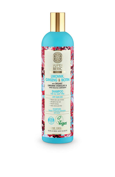 Natura Siberica Super Limonnik Ginseng & Biotin Natural Shampoo 13.53 fl oz