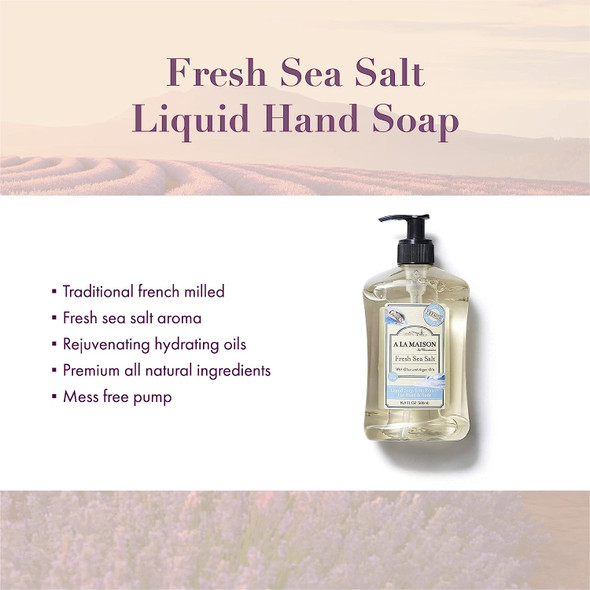 A LA MAISON Liquid Fresh Sea Salt Soap, 16.9 FL OZ (500ml)