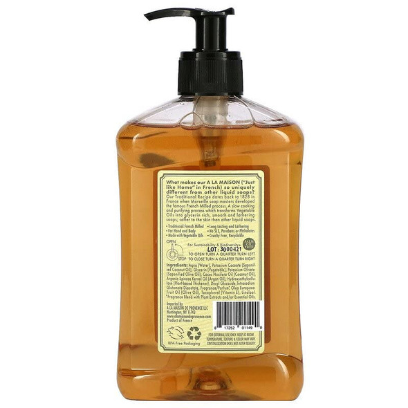 A LA MAISON de Provence Liquid Hand Soap | Plumeria Scent | French Milled Moisturizing Natural Hand Soap | in 16.9 oz. Pump Bottles | (1 Pack)