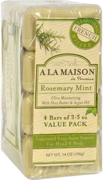 A LA MAISON Rosemary Mint 1x4 Bar Soap, 14 oz