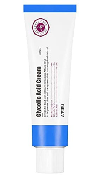 APIEU Glycolic Acid Cream, 1.69 fl oz (50 ml) Korean Facial Exfoliating Peeling gel with Glycolic Acid