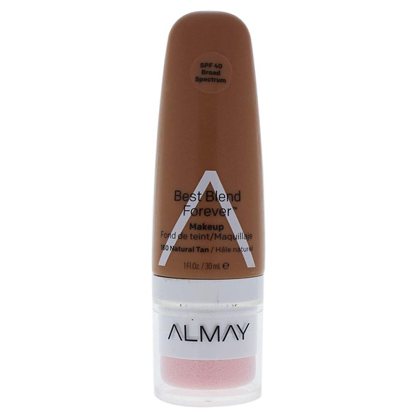 Almay Best Blend Forever Foundation, Natural Tan, 1 fl. oz, SPF 40 Broad Spectrum