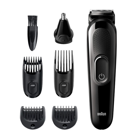 Braun Hair Clippers for Men MGK3220, 6-in-1 Beard Trimmer, Ear and Nose Trimmer, Cordless & Rechargeable