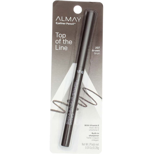ALMAY Eyeliner Pencil, Brown [207], 0.01 oz ( Pack of 6)
