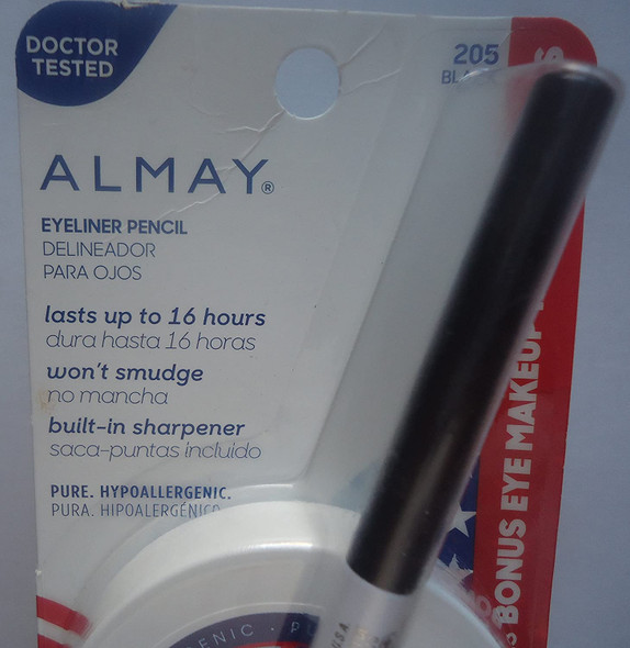 Almay Eyeliner #205 Black+bonus Eye Makeup Remover Pads
