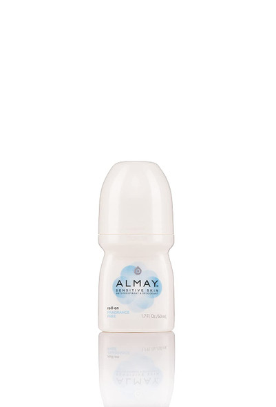 Almay Sensitive Skin Antiperspirant & Deodorant Roll-on,Fragnance Free- 1.7 Fl Oz (Pack of 6)