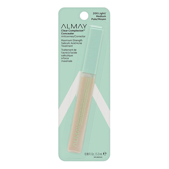 Almay Clear Complexion Concealer, Light/Medium [200], 0.18 oz (Pack of 3)