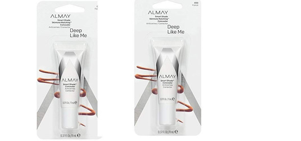 2 pack Almay Smart Shade Concealer, Deep Like Me 0.37 oz. Skintone Matching Makeup