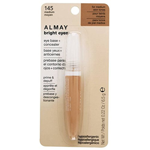 Almay Bright Eyes Duo Eye Base + Concealer, Medium 145 .22 fl oz (6.5 ml)