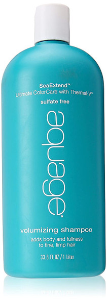 AQUAGE SeaExtend Volumizing Shampoo, Gentle, SeaExtend Thermal-V Technology Seals Heat Out, Luxurious Shampoo That Prevents Haircolor Fade and Thermal Styling Damage