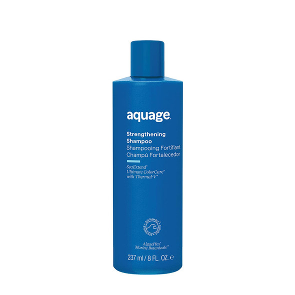 AQUAGE SeaExtend Strengthening Shampoo - Mineral-Rich Bio-Strengtheners And A Rejuvenating Blend Of Algasilk Improve Strength And Help Reduce Breakage, 8 Fl Oz