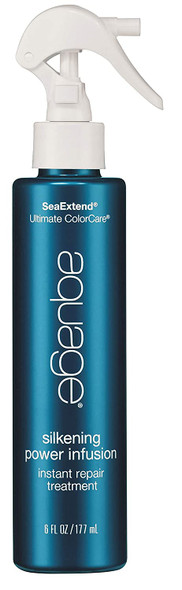 AQUAGE SeaExtend Silkening Power Infusion, Powerful 60-Second, Rinse-Out Treatment that Repairs and Silkens Color-Treated Hair, Replenishes Porous Strands