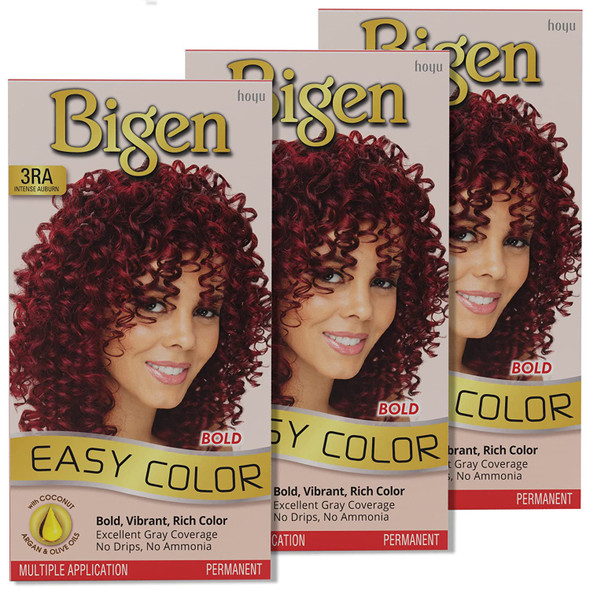 3RA Bigen Easy Color for Women Intense Auburn- New Formula - 3 Pack