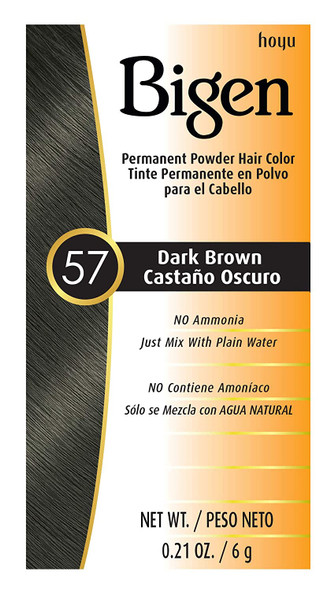 #57 Dark Brown Bigen Permanent Powder - 6 Pack