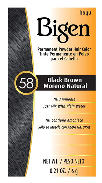 #58 Black Brown Bigen Permanent Powder - 3 Pack