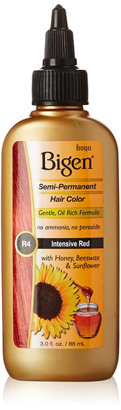 Bigen Semi Permanent Hair Color, Intense Red, 3.0 Ounce