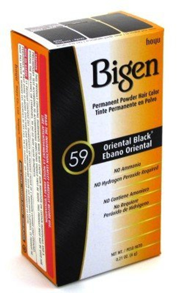 Bigen Permanent Powder Hair Color 59 Oriental Black 1 ea (Pack of 2)
