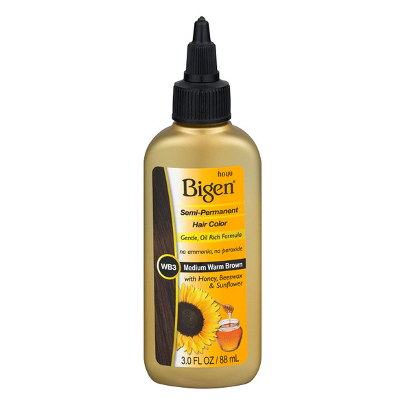 Bigen Semi Permanent Hair Color, Medium Warm Brown, 3.0 Ounce (BSPWB3)