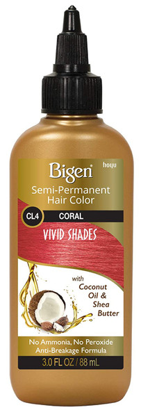 CL4 Coral Bigen Vivid Shades Semi Permanent Hair Color (3 Pack)