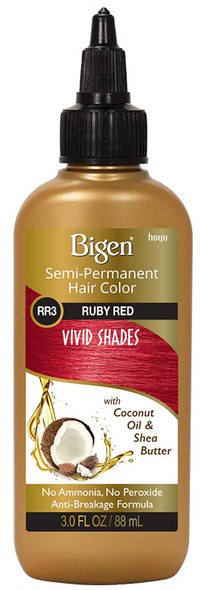 RR3 Ruby Red Bigen Vivid Shades Semi Permanent Hair Color (6 Pack)