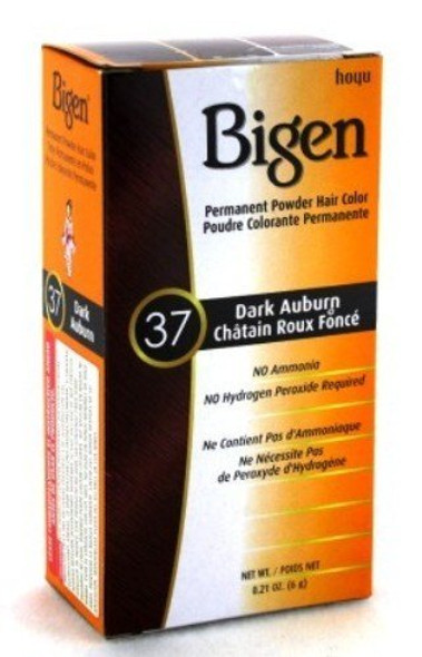 Bigen Powder Hair Color #37 Dark Auburn 0.21 Ounce (6ml) (3 Pack)