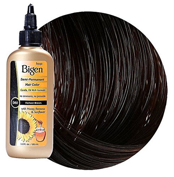 Bigen Semi-Permanent Haircolor #Db2 Dark Brown 3 Ounce (88ml) (2 Pack)