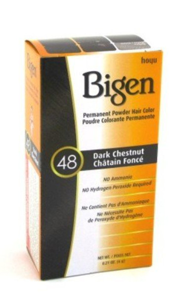 Bigen Powder Hair Color #48 Dark Chestnut 0.21oz (2 Pack)