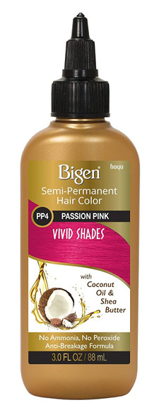 Bigen Semi-Permanent Haircolor #Pp4 Passion Pink 3 Ounce (88ml) (6 Pack)