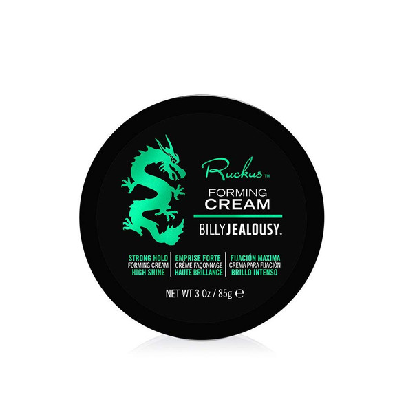 Billy Jealousy Ruckus Hair Forming Cream, Mens Styling Hair Cream For Strong Hold and High Shine, 3 Oz.