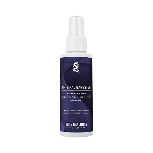Billy Jealousy Sea Salt Spray, Texturizing and Volumizing Hair Spray With Natural Conditioner, 4 fl. oz.