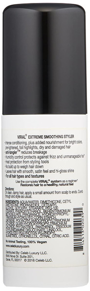Celeb Luxury Leave-In Vegan Professional Hair Styler, Conditioner, Hair Moisturizer for Optimal Hydration, Nourish Hair with Smoothing High Gloss Shine
