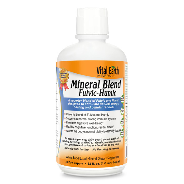 Vital Earth Minerals Fulvic Humic Mineral Blend, 32 Fl Oz