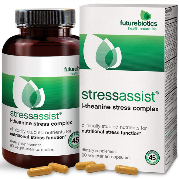 Futurebiotics Stressassist® L-theanine Stress Complex - Natural Nutritional Stress Function, 90 Vegetarian Capsules