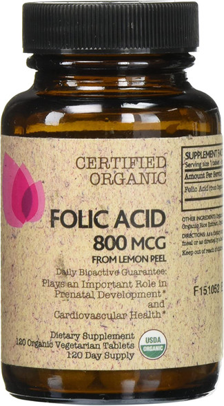 Futurebiotics Certified Organic Folic Acid - 120 Tablets