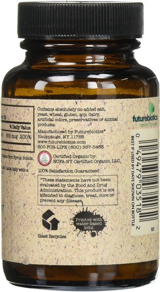 Futurebiotics Certified Organic Folic Acid - 120 Tablets