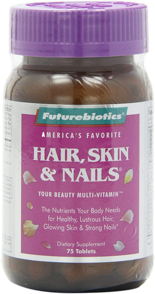 Futurebiotics Hair Skin and Nails Beauty Multi Vitamin Tablet - 75 per pack - 3 packs per case.