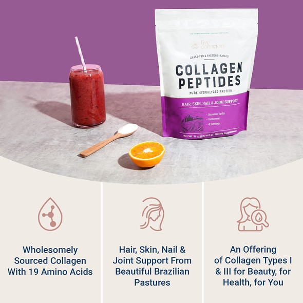 Collagen Peptides & Beyond Greens | Hair, Skin, Nail, and Joint Support + Immune Boost, Detox, & Energy