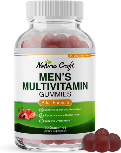 Adult Chewable Multivitamin for Men Gummies - Mens Multivitamin Gummies for Adults and Halal Multivitamin Immune Support Gummies - Adult Multivitamin Gummy for Men with Energy Vitamins for Men