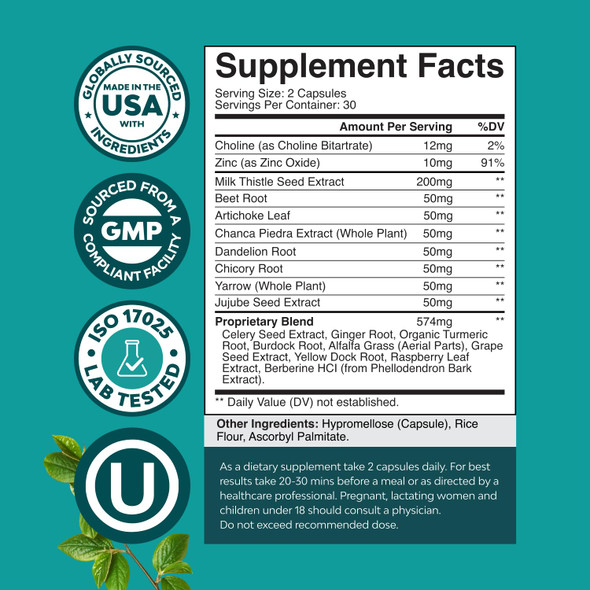 Natures Craft Liver Cleanse Detox and  Repair Herbal Liver Support Milk Thistle Supplement  Silymarin Milk Thistle Supplements with Dandelion Root Choline Beetroot and  Artichoke Extract 60capsules