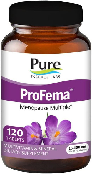 ProFema by Pure Essence Labs - Natural Menopause Relief Vitamins for Hormone Balance and Hot Flash Support - 120 Capsules