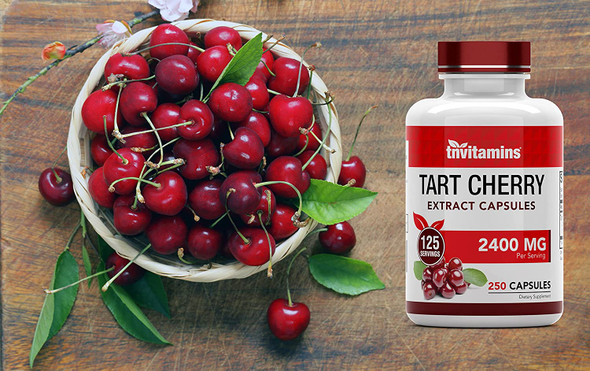Tart Cherry Extract Capsules | 2400 MG - 250 Count | Provides Antioxidants & Anthocyanins | Non-GMO | by TNVitamins