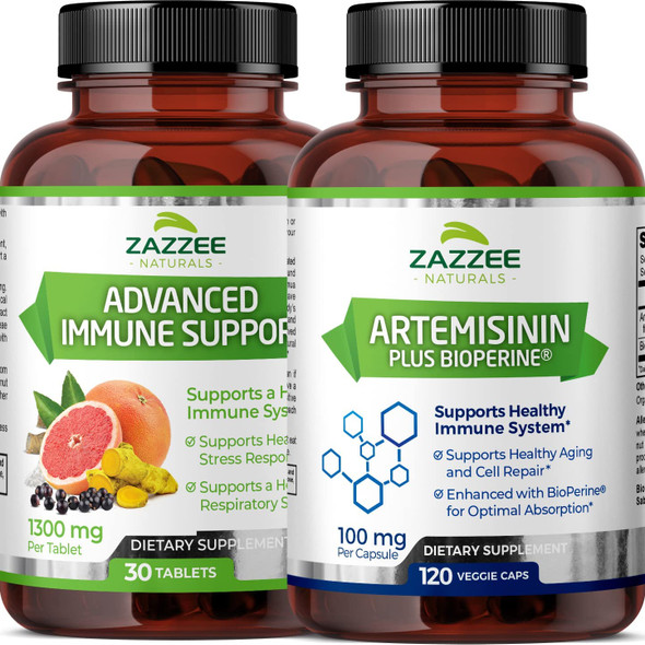 Zazzee Artemisinin Capsules and Advanced Immune Support Tablets