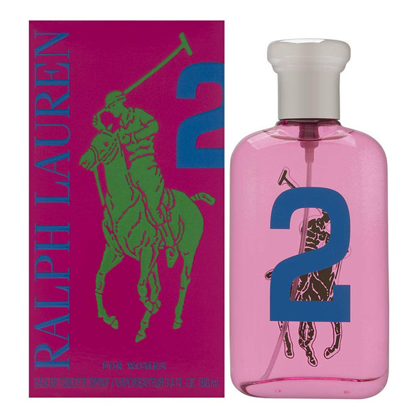 Ralph Lauren Polo Big Pony Eau de Toilette Spray for Women, No.2 Pink, 3.4 Fluid Ounce