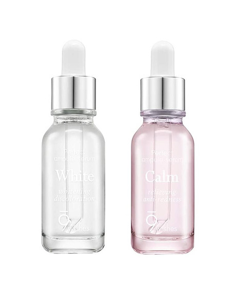 9wishes Calms and Revives Skin Care Set  Duo Ampule Serum Set  Calm  Miracle White  Calms Sensitive Skin and Revives Dulllooking Rough Skin